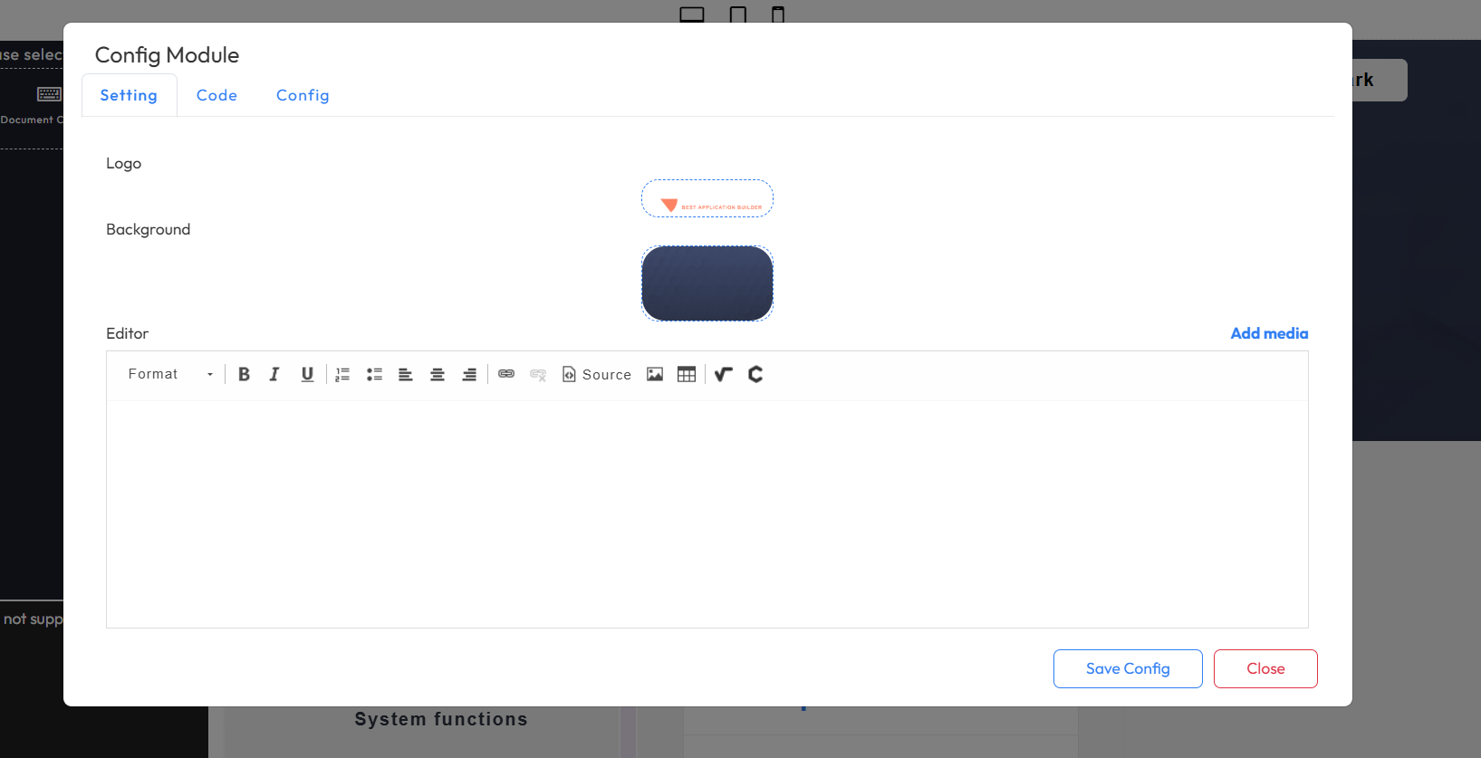 $config variable example